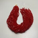 คริสตัลจีน สีแดง ยาว 37 ซม. 4 มิล (95 เม็ด)