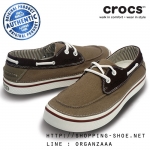 Crocs Hover Boat - Khaki / White ของแท้ Outlet ไทยและอเมริกา