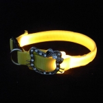 ปลอกคอ LED ลายคิตตี้ Kitty Collar สีเหลือง สำหรับสุนัขและแมว
