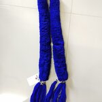 P407 ผ้าพันคอพู่สีน้ำเงิน