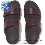 US6 : Fitflop Lulu Leather Slide Plummy ของแท้ นำเข้าจาก USA และ UK