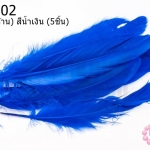 ขนนก(ก้าน) สีน้ำเงิน (5ชิ้น)