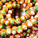 ลูกปัดเซรามิค ส้ม 10 มิล (จีน) (1เส้น)