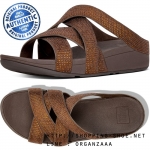 Fitflop Slinky Rokkit Criss Cross Slide Bronze ของแท้ นำเข้าจาก USA และ UK