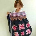 ผ้าคลุมไหล่เจ้าสาว โทนสีแดงน้ำตาล ผืนใหม่