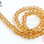 คริสตัลจีน ทรงซาลาเปา สีแชมเปญ 8 มิล (1เส้น)