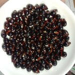 ลูกปัดแก้ว ทรงหยดน้ำ สีน้ำตาลเข้ม 10x15 มิล (1ขีด/100กรัม)