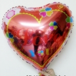 ลูกโป่งฟลอย์รูปหัวใจพิมพ์ลาย LOVE U สีแดงไซส์ 18 นิ้ว - Love Series Heart Shape Foil Balloon / Item No. TL-E024