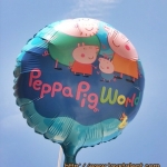ลูกโป่งฟลอย์ การ์ตูน Papa Pig World ทรงกลม - Papa Pig World Foil Round Balloon / Item No. TL-A070