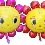 ลูกโป่งฟลอย์ ดอกไม้ตาโต ไซส์ใหญ่ มีสีชมพูและสีแดง กรุณาระบุ- Sunflower Big Eyes Jumbo size Foil Balloon/ Item No.TL-A095