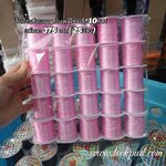 เอ็นยืดเส้นแบนร้อยลูกปัด สีชมพู ม้วนเล็ก 10 หลา แพ็คละ 375฿ (25 ม้วน)