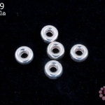 ตัวคั่นเงินแท้ กลมแบน 8มิล(5ชิ้น)