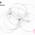 โครงต่างหู กลม สีโรเดียม 60มิล(5คู่)