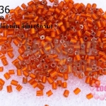 ลูกปัดจีนปล้องสั้น สีส้ม 2X2มิล (5กรัม)