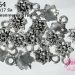 จี้โรเดียม ดอกกุหลาบ 10x17 มิล (1ชิ้น)