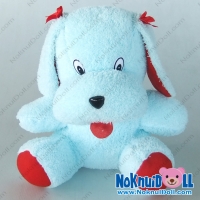 ตุ๊กตา หมาแตงโม ผ้าขนหนู เล็ก-11นิ้ว สีฟ้า