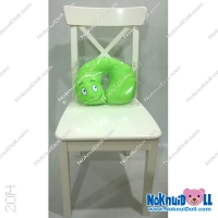 หมอนรองคอ ตัวยู เม็ดโฟม Lovely 14"x11" สีเขียวสด