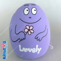 หมอนอิง รูปไข่ เม็ดโฟม ผ้าสแปนเด็กซ์(Spandex) Lovely สูง12นิ้ว สีม่วงอ่อน