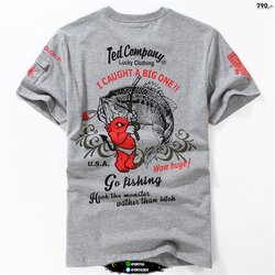 เสื้อยืด Red Devil สกรีน สีเทา