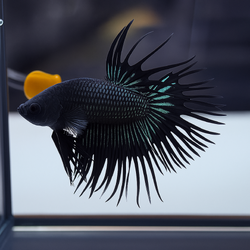 "จับคู่ ตัวผู้+ตัวเมีย" ปลากัดคัดเกรดครีบยาวหางมงกุฎ - Crowns Tails "คอก King CT"