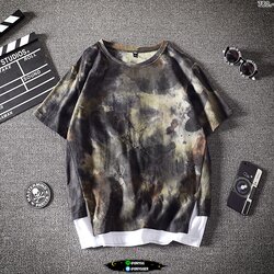 เสื้อยืดลาย CAMO ลุคเซอร์ๆ สีเข้ม