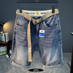 กางเกงยีนส์ขาสั้นเฟดลาย สีเหมือนแบบ