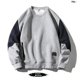 เสื้อแขนยาวสไตล์ญี่ปุ่น บุผ้าสำลีอย่างดี สีเทา