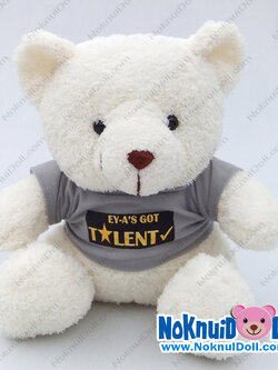 ตุ๊กตาพรีเมี่ยม EYA ตุ๊กตาหมีนั่ง11นิ้ว ใส่เสื้อ+รีดโลโก้ 1ด้าน D5506Q0070