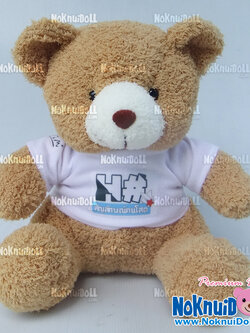 ตุ๊กตาพรีเมี่ยม Slim ตุ๊กตาหมีนั่ง11นิ้ว ใส่เสื้อ+รีดโลโก้ 2ด้าน D5507Q0100