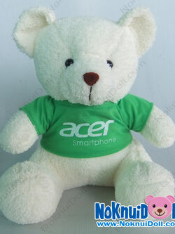 ตุ๊กตาพรีเมี่ยม acer ตุ๊กตาหมีนั่ง11นิ้ว ใส่เสื้อ+สกรีนโลโก้ 2ด้าน D5401Q0800
