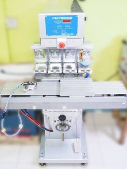 เครื่องสกรีนโลโก้ลงบนสินค้ามือสอง PAD PRINTING 4 สี แบบถ้วยปิด