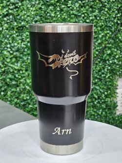 เลเซอร์แก้วเก็บความเย็น โลโก้ Devil Hero