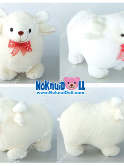 ตุ๊กตา แกะ ผ้าขนหนู ใหญ่-ความยาว17นิ้ว ความสูง-12นิ้ว