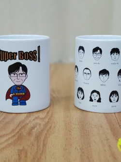 สกรีนแก้วมัคสีขาว รูปภาพ