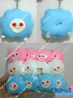 พวงกุญแจแฮนด์เมค 2.5" ตุ๊กตา แกะกลม