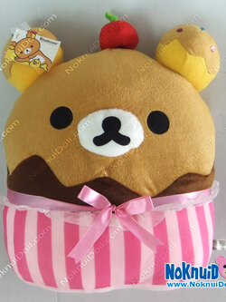 หมอนอิง รีแลคคูมะ-สีน้ำตาล คัพเค๊ก 15นิ้ว