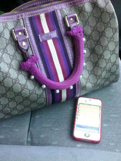 หูถักกระเป๋า speedy ตกแต่งประดับฟรุ้งฟริ้ง ติดมุก ระบายหลายชั้น