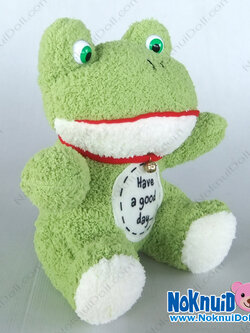 ตุ๊กตา กบนั่ง กู๊ดเดย์ ผ้าขนหนู เล็ก-11นิ้ว