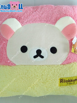 หมอนอิง โคะรีแลคคูมะ-สีครีม สี่เหลี่ยมจัตุรัส 15นิ้ว