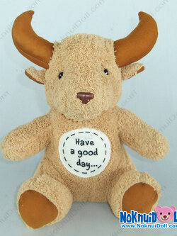 ตุ๊กตา ควายนั่ง กู๊ดเดย์ ผ้าขนหนู เล็ก-11นิ้ว