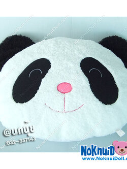หมอนอิงตุ๊กตา หัวหมี แพนด้า ผ้าขนหนู เล็ก-กว้าง16นิ้ว