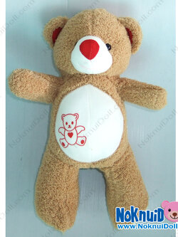 ตุ๊กตา หมีสกรีนท้อง ผ้าขนหนู เล็ก-14นิ้ว