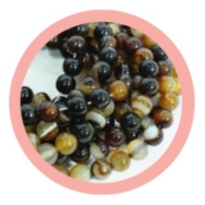 หินอาเกต สีน้ำตาล