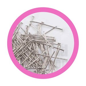 ตะปูตัว T สีโรเดียม