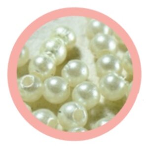 มุกพลาสติกสีครีม