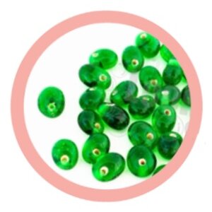 ลูกปัดแก้วหยดน้ำเล็ก