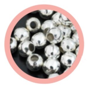 ลูกปัดสีเงิน