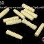 กระดูกปลา สลักลาย ทรงแท่งเกลียว คละไซส์ (10ชิ้น)
