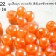 ลูกปัดมุก พลาสติก สีส้ม 8 มิล (1ขีด/100กรัม)