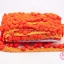 ปอมเส้นยาว แถบลายคลื่น สีส้มแสด กว้าง 4.5ซม(1พับ/18หลา)